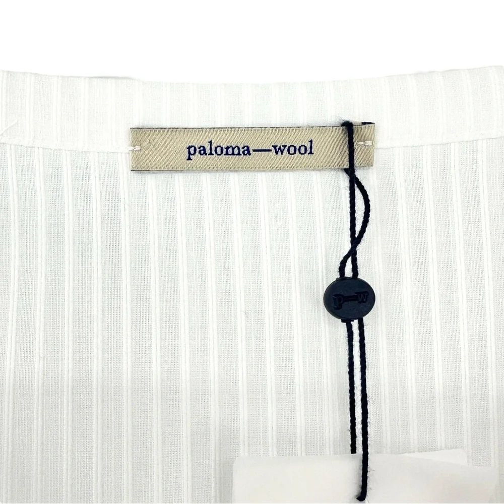 NWT Paloma Wool Long Etoile - White Cotton Blend Gathered Midi Maxi Skirt sz 38 - Picture 8 of 16